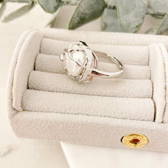 925 Sterling Silver Chunky Ring Square Boho Silver Statement Ring Unique Ring - Picture 5 of 8